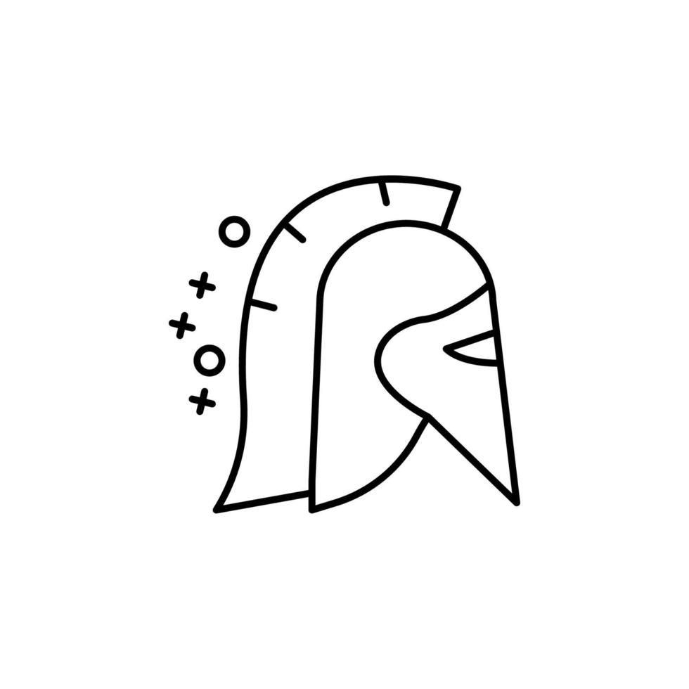 Spartan war helmet vector icon