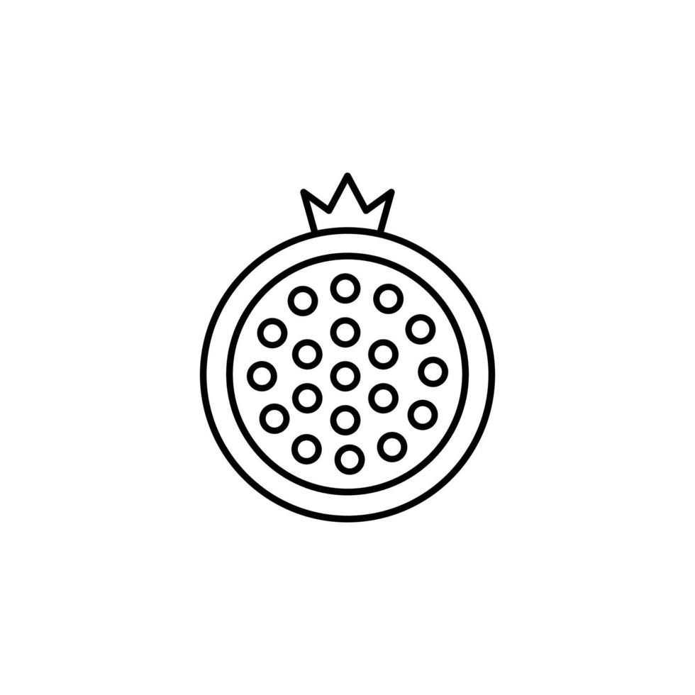Pomegranate, fruit, Judaism vector icon