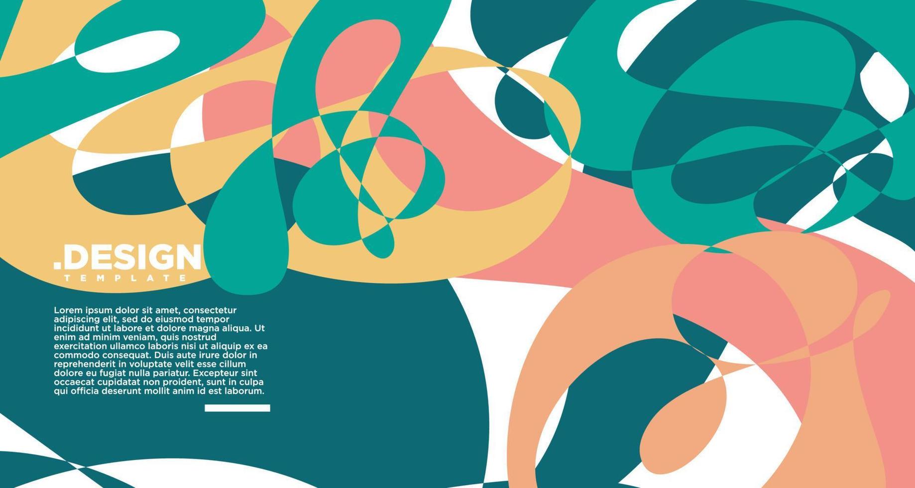 Vector colorful abstract fluid and geometric background, trendy colors, for greeting cards, invitation cards, banners