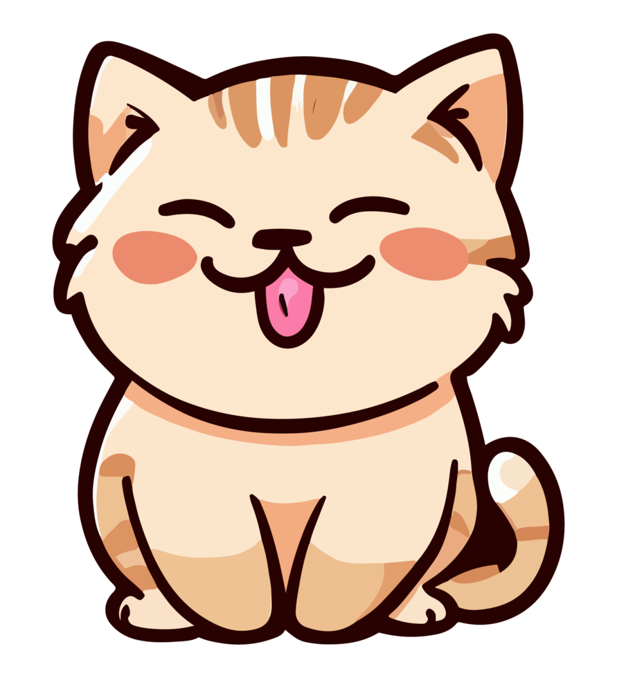 funny cat with its tongue out 22584077 PNG