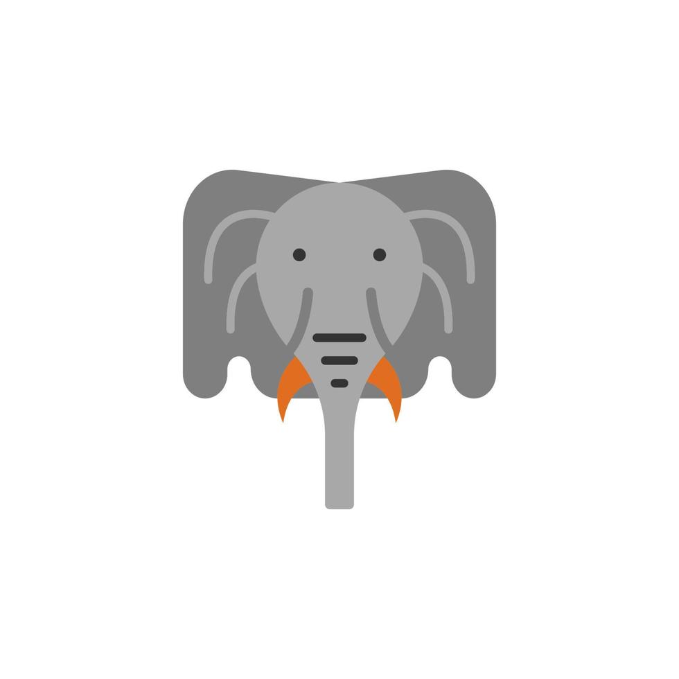 elefante, mamífero, zoo vector icono