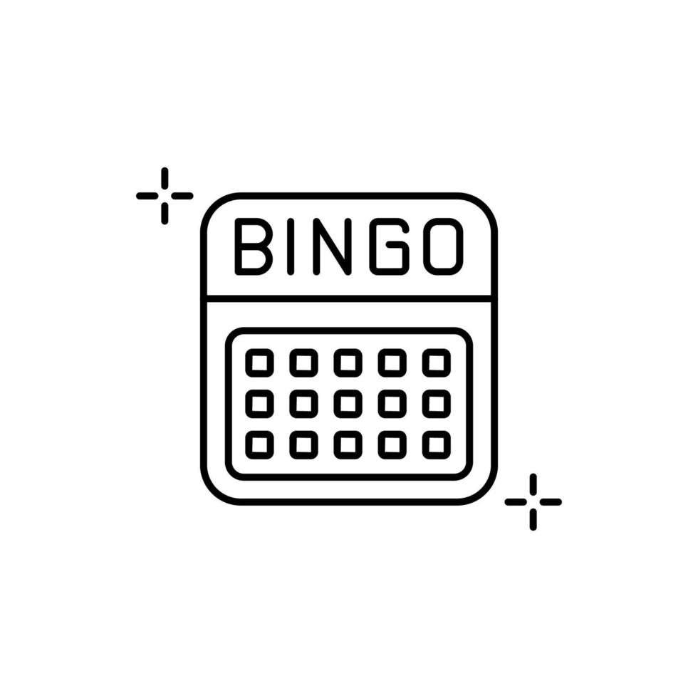 Bingo, addictions vector icon