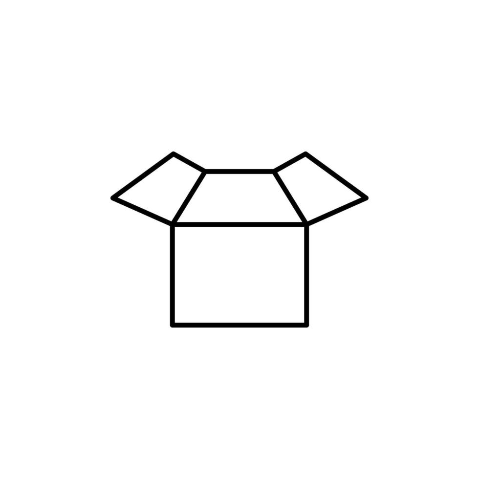 Box opened vector icon