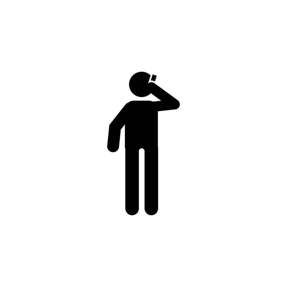 Man, talking phone vector icon