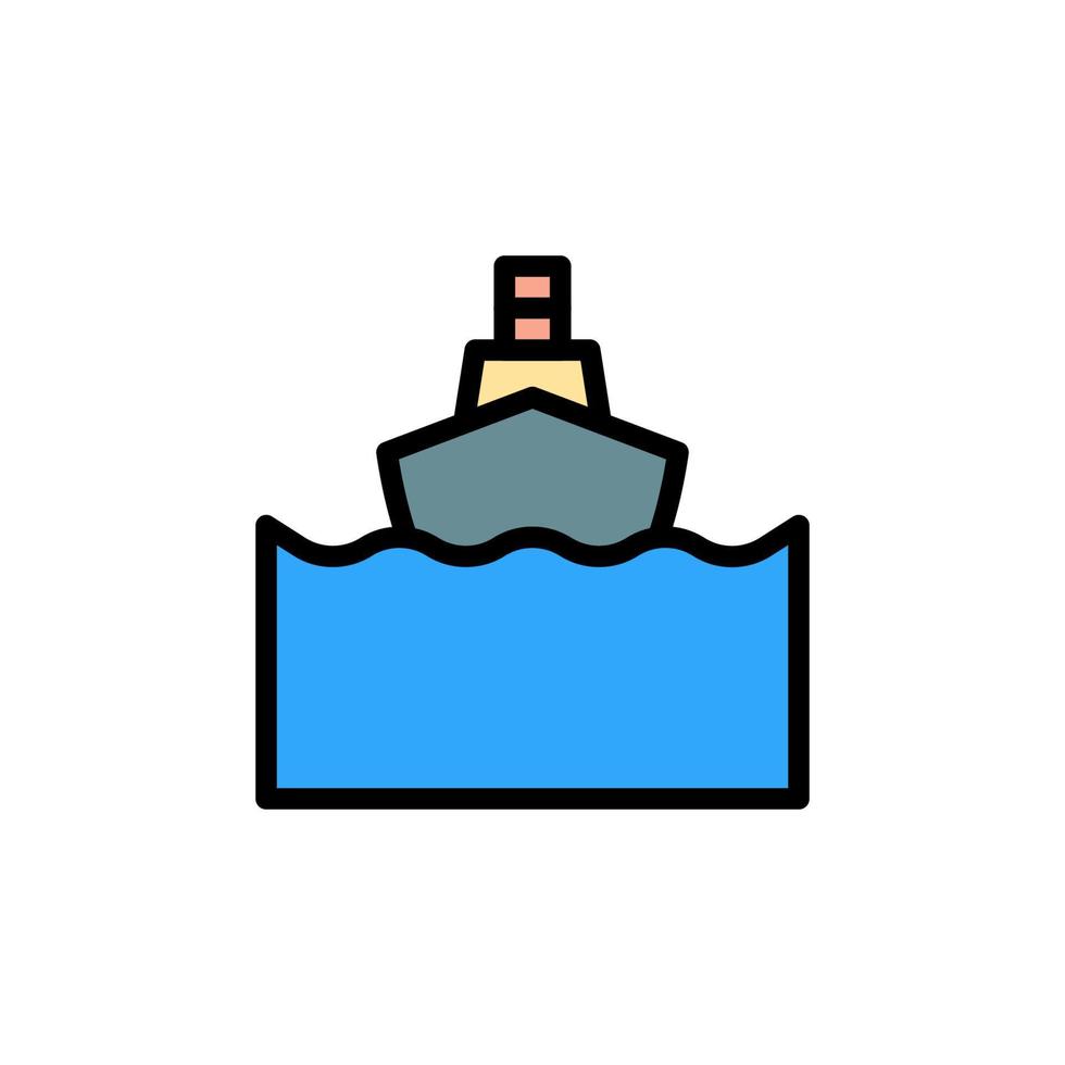 Ferry boat, ocean vector icon