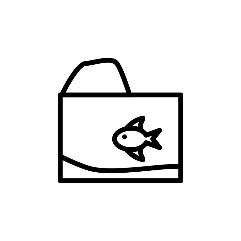 Fish, island, ocean vector icon