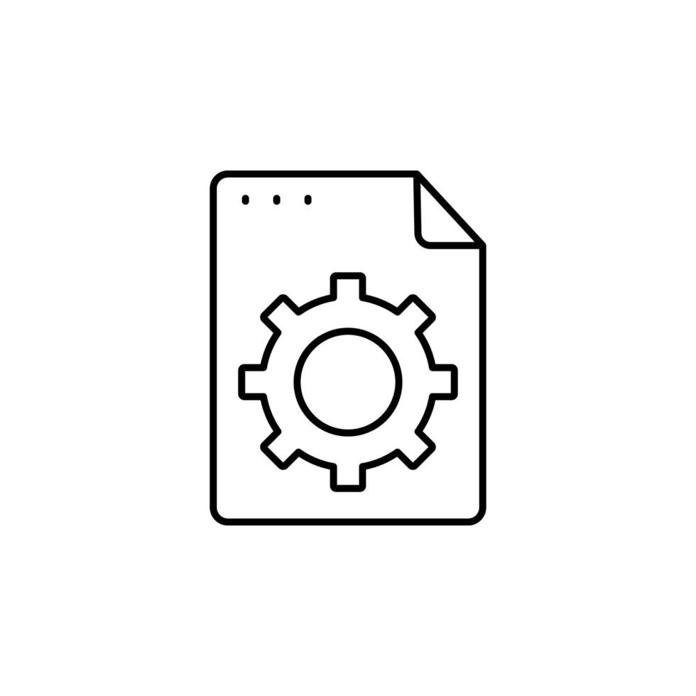 File, document, gear vector icon