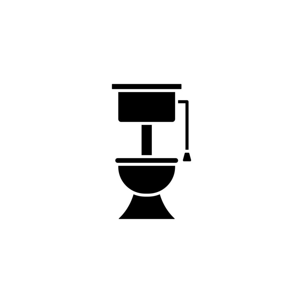 Closed, restroom, seat, toilet vector icon