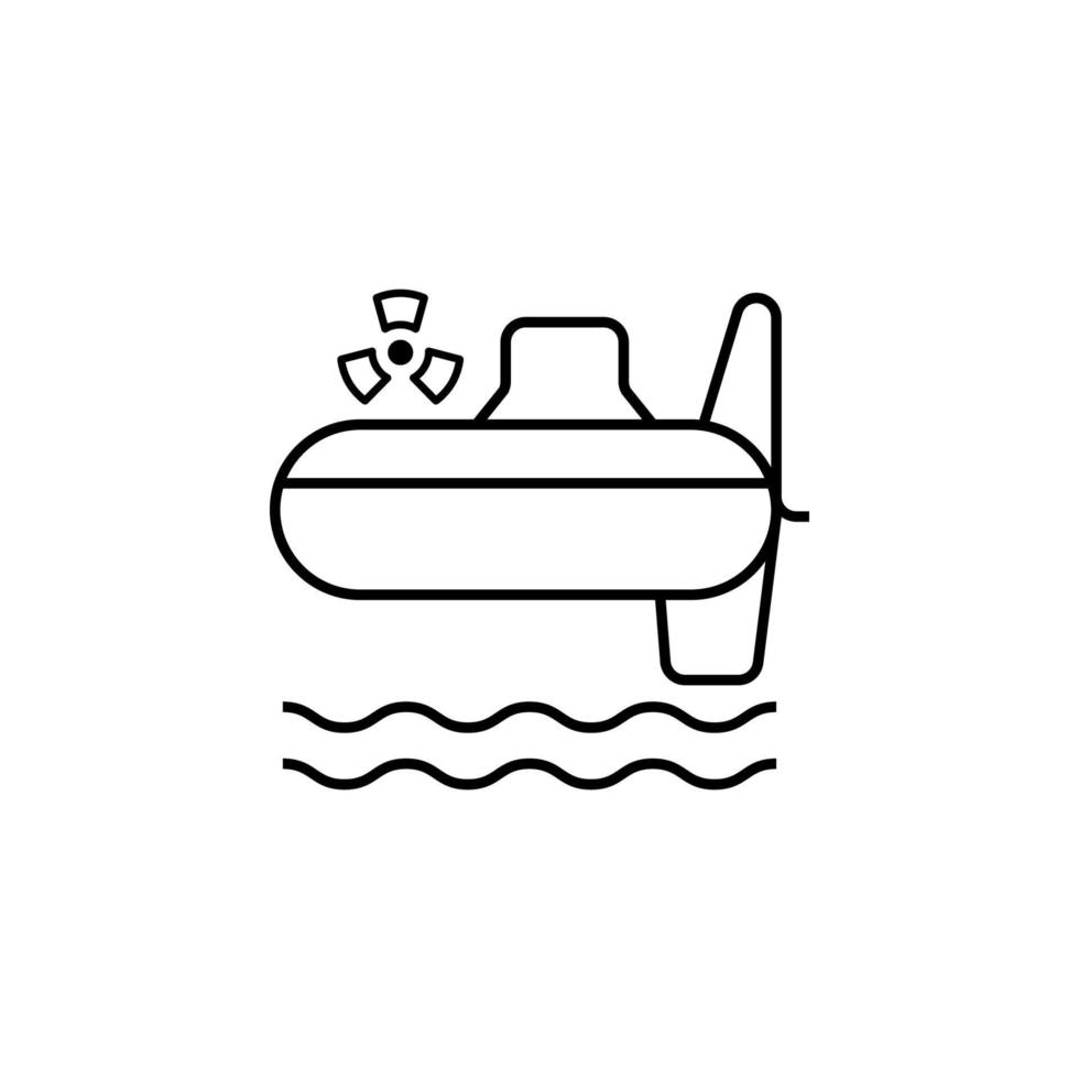 submarinos nuclear vector icono