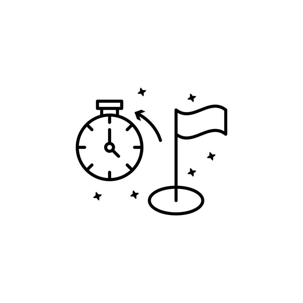 Timeline flag statistic vector icon