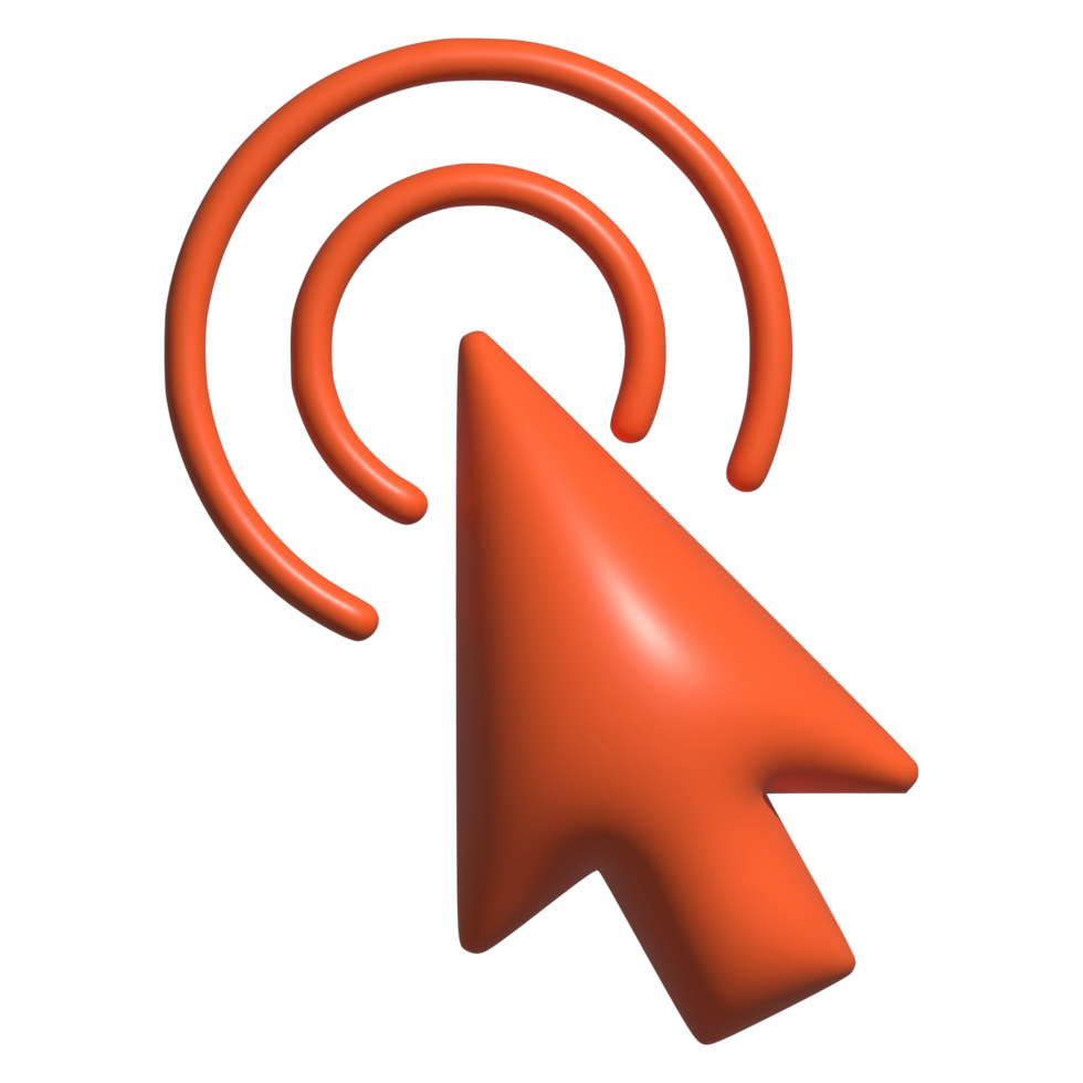 3d icon of cursor pointer png