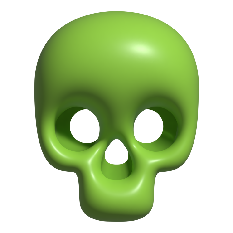 3d icono de cráneo hueso png