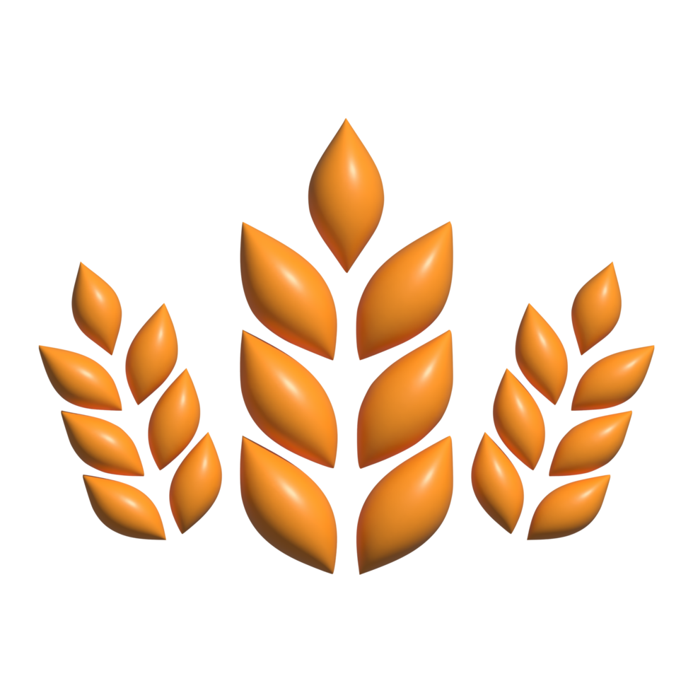 3d icon of wheat png