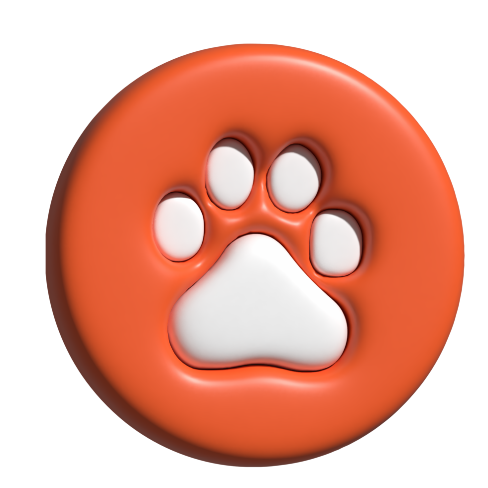 3d icon of paw png