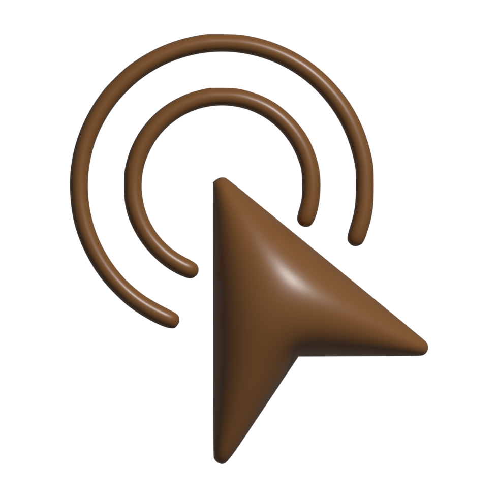 3d icon of cursor pointer png