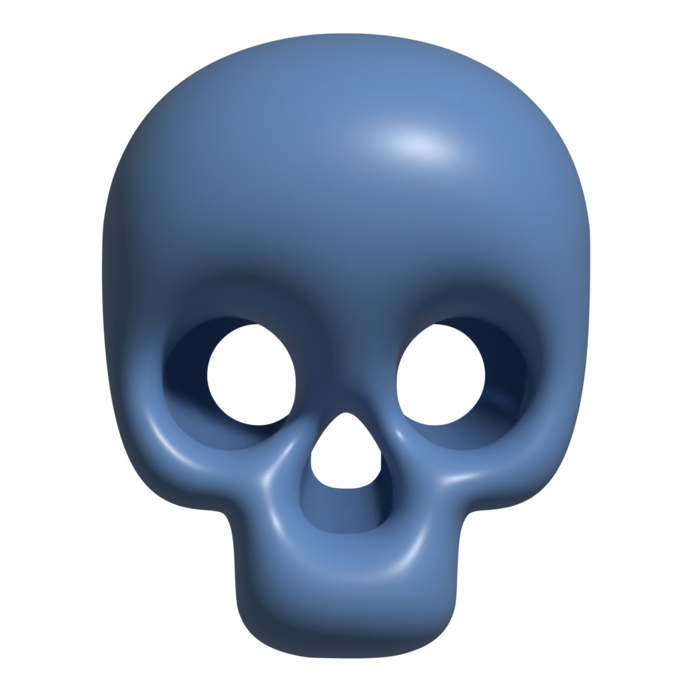 3d icon of skull bone png