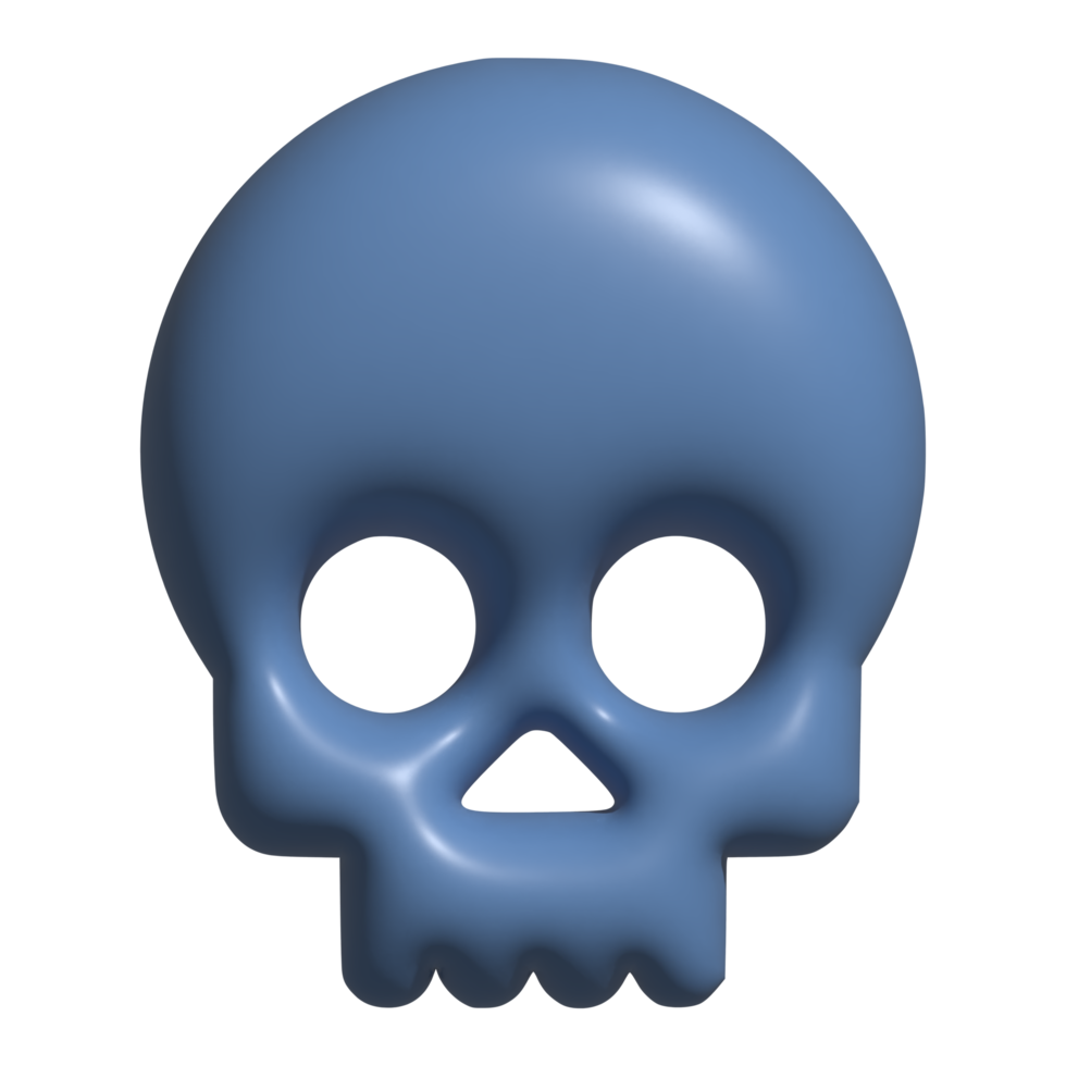 3d icoon van schedel bot png