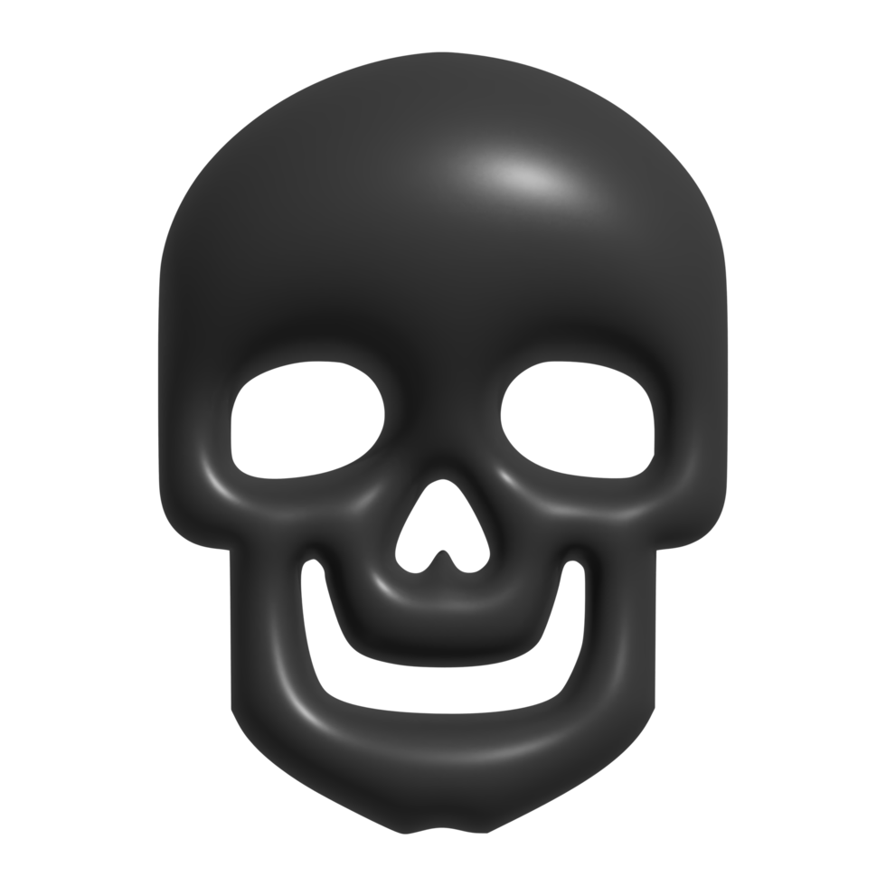 3d icono de cráneo png