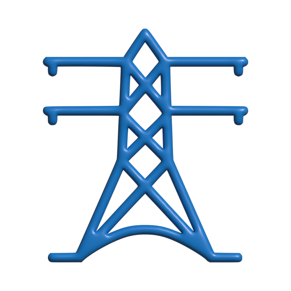 3d icon electric tower png