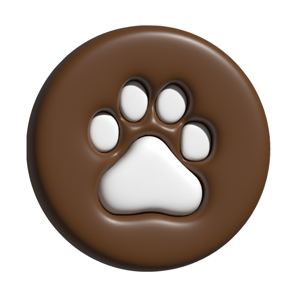 3d icon of paw png