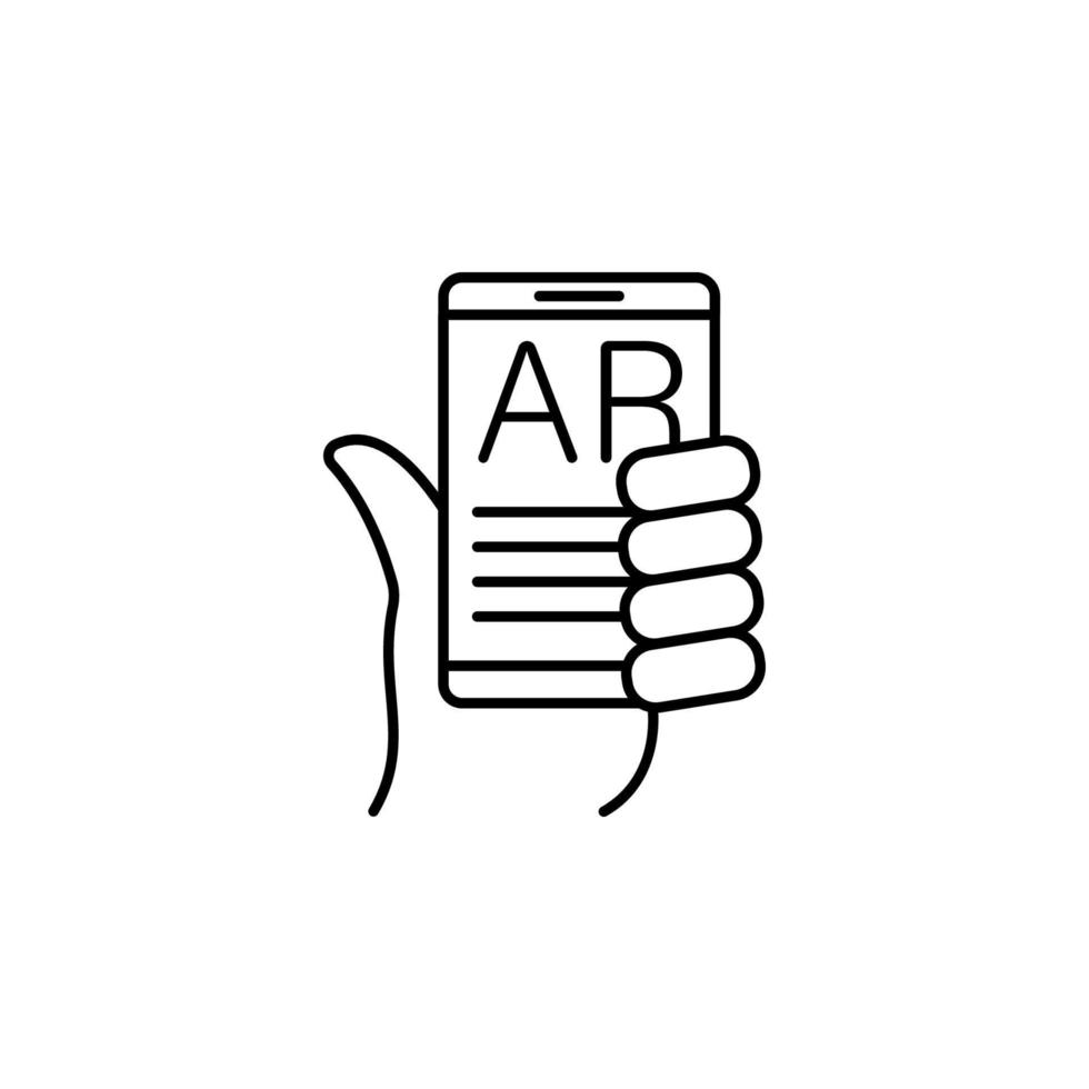 augmented reality, technology, application vector icon