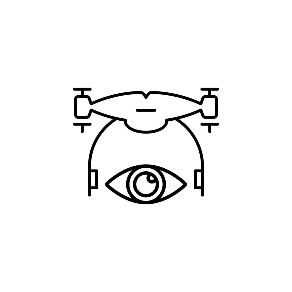 see the drone field outline vector icon