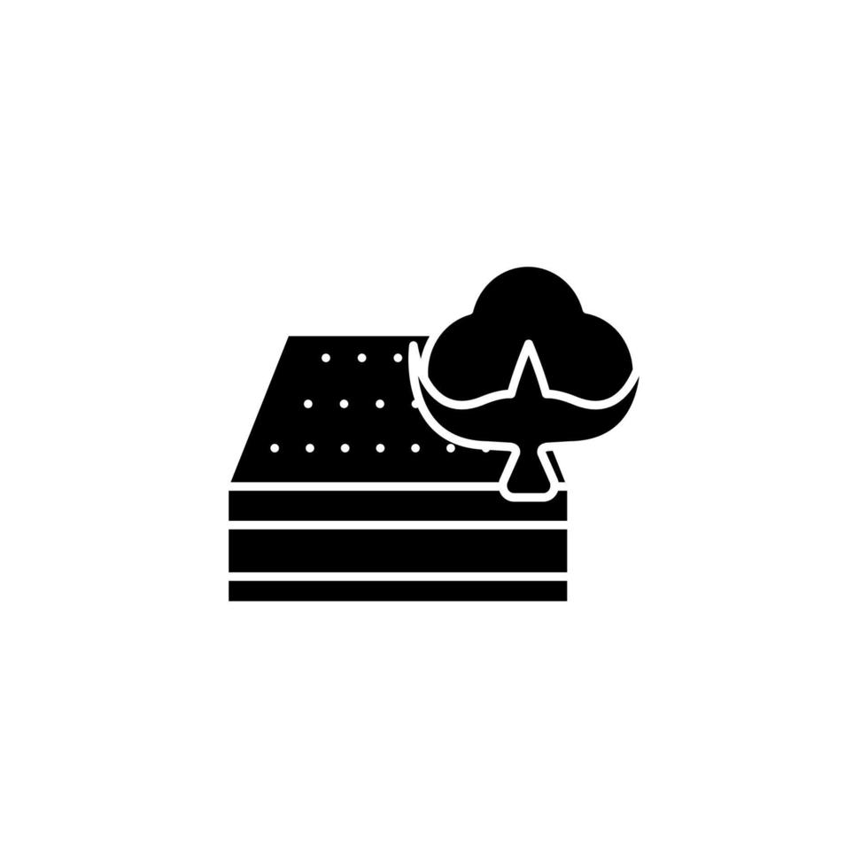 Mattress, cotton vector icon