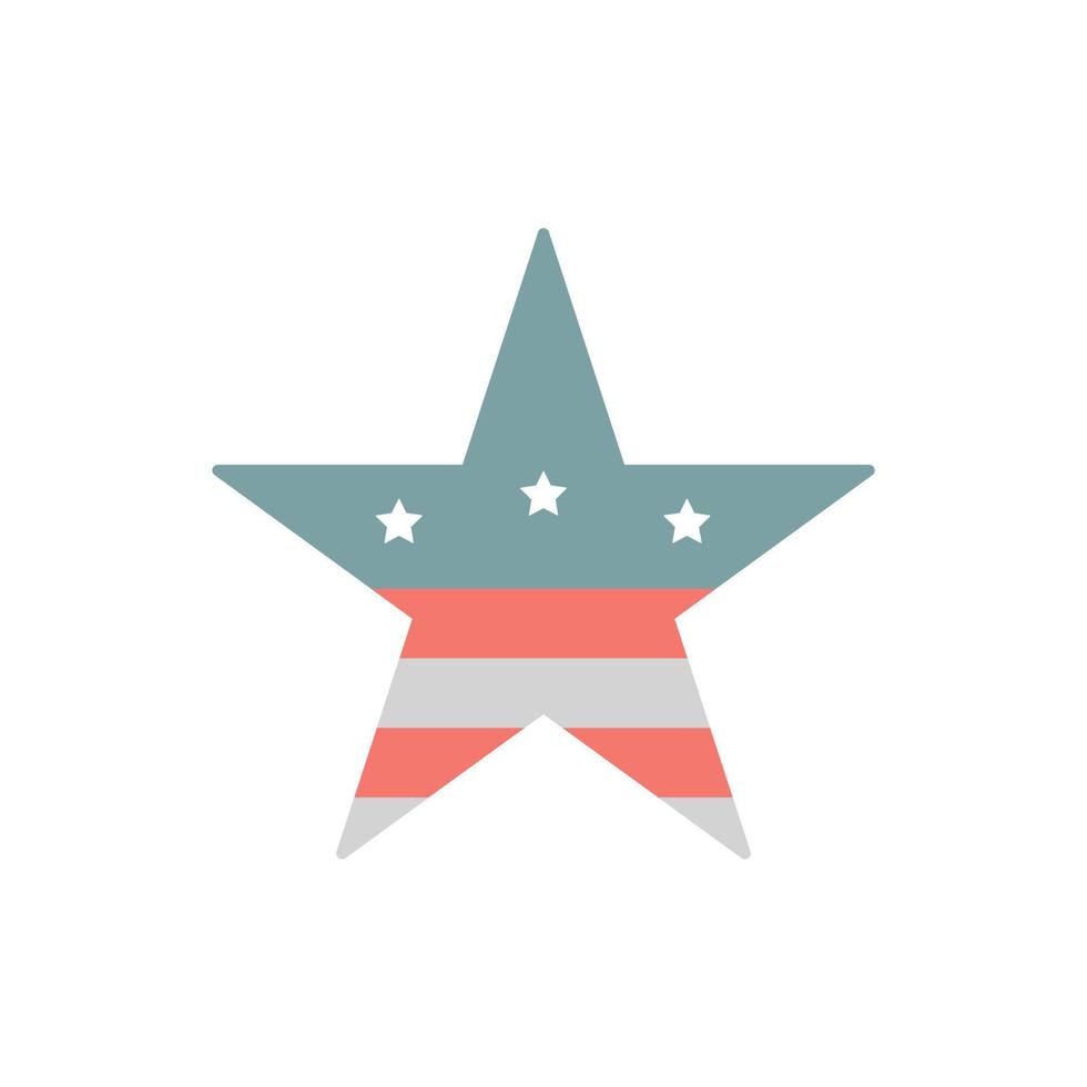 Star favorite USA flag vector icon