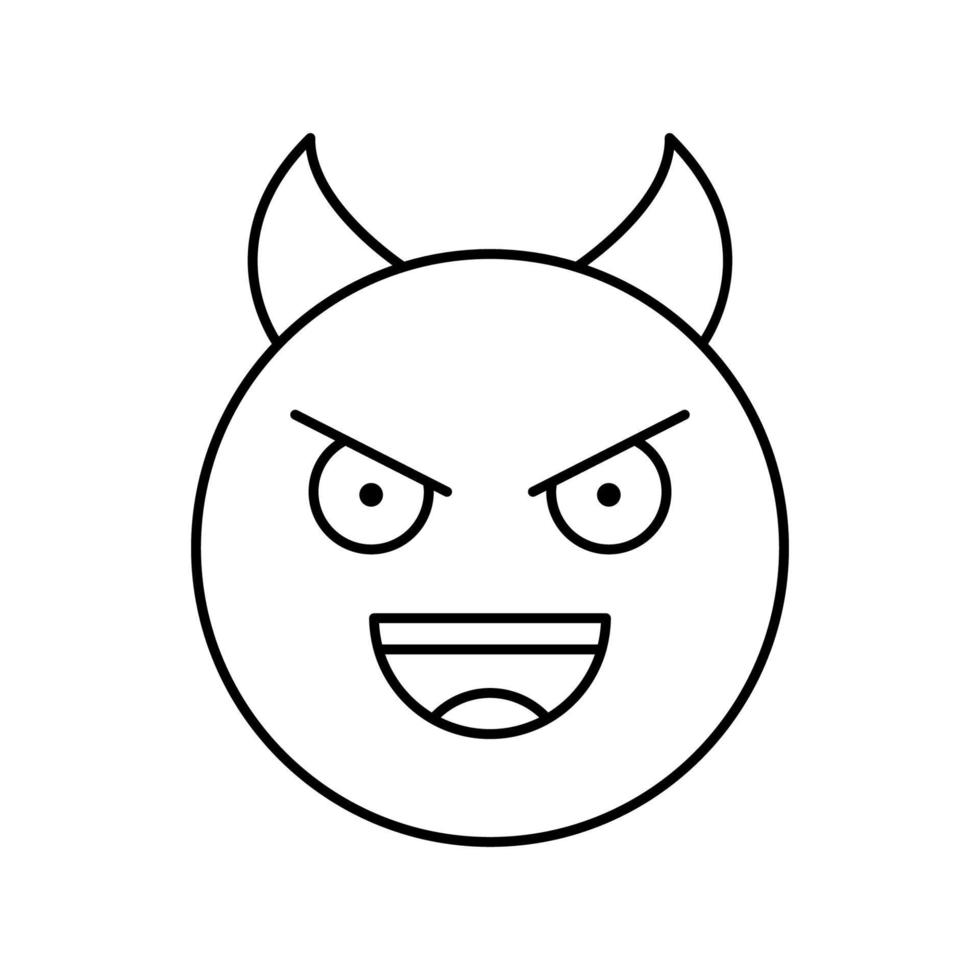 Devil, emotions vector icon