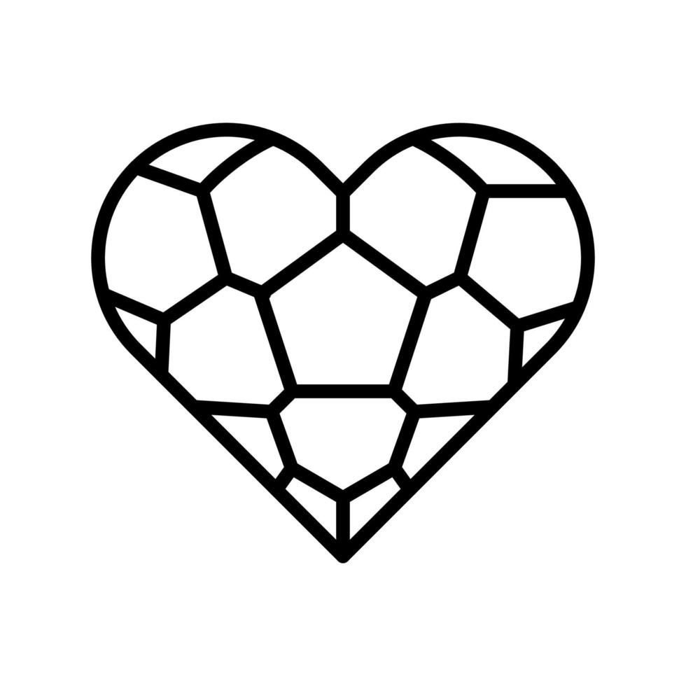 Love, football vector icon