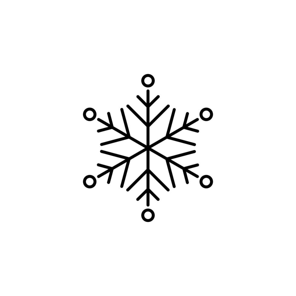 icono de vector de copo de nieve