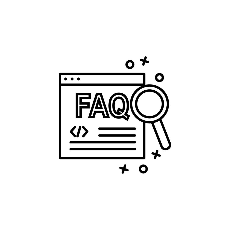 Faq, seo, web, answer vector icon