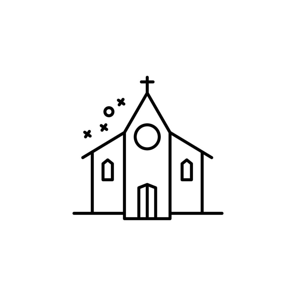 Iglesia historia antiguo vector icono