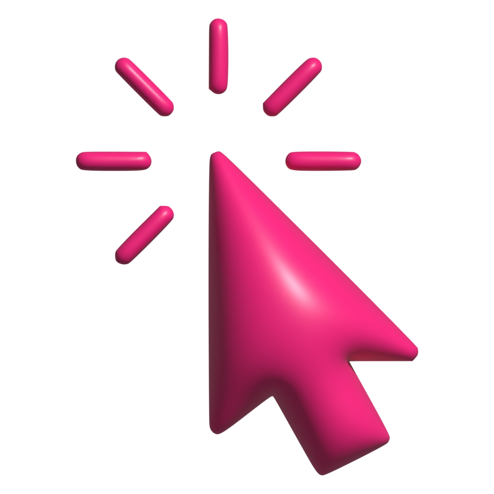 3d icon of cursor pointer png