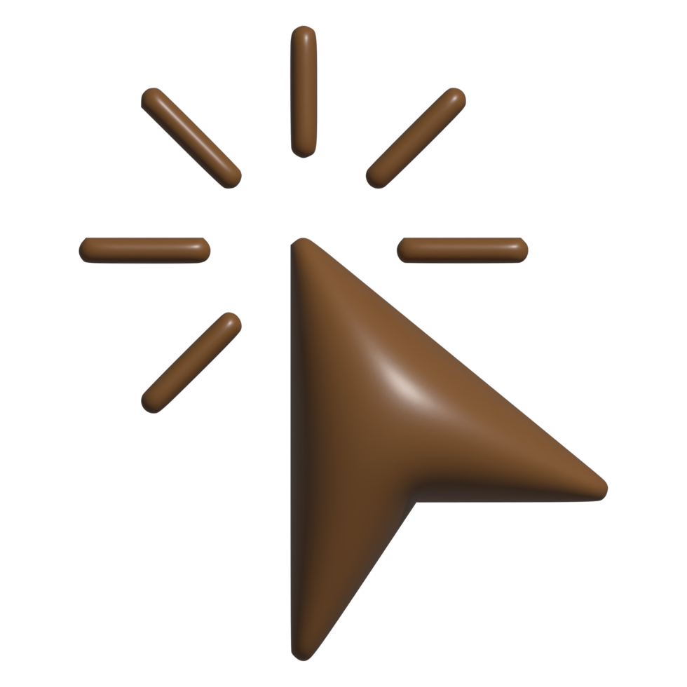 3d icon of cursor pointer png