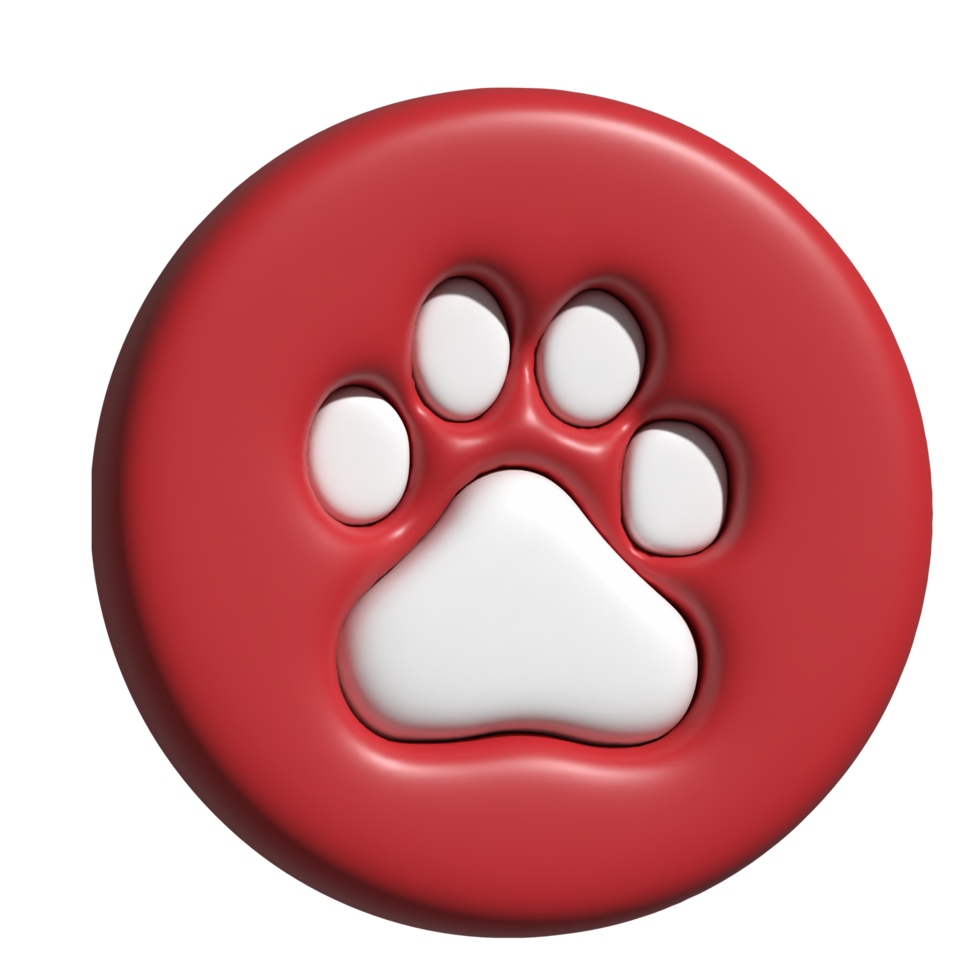 3d icon of paw png