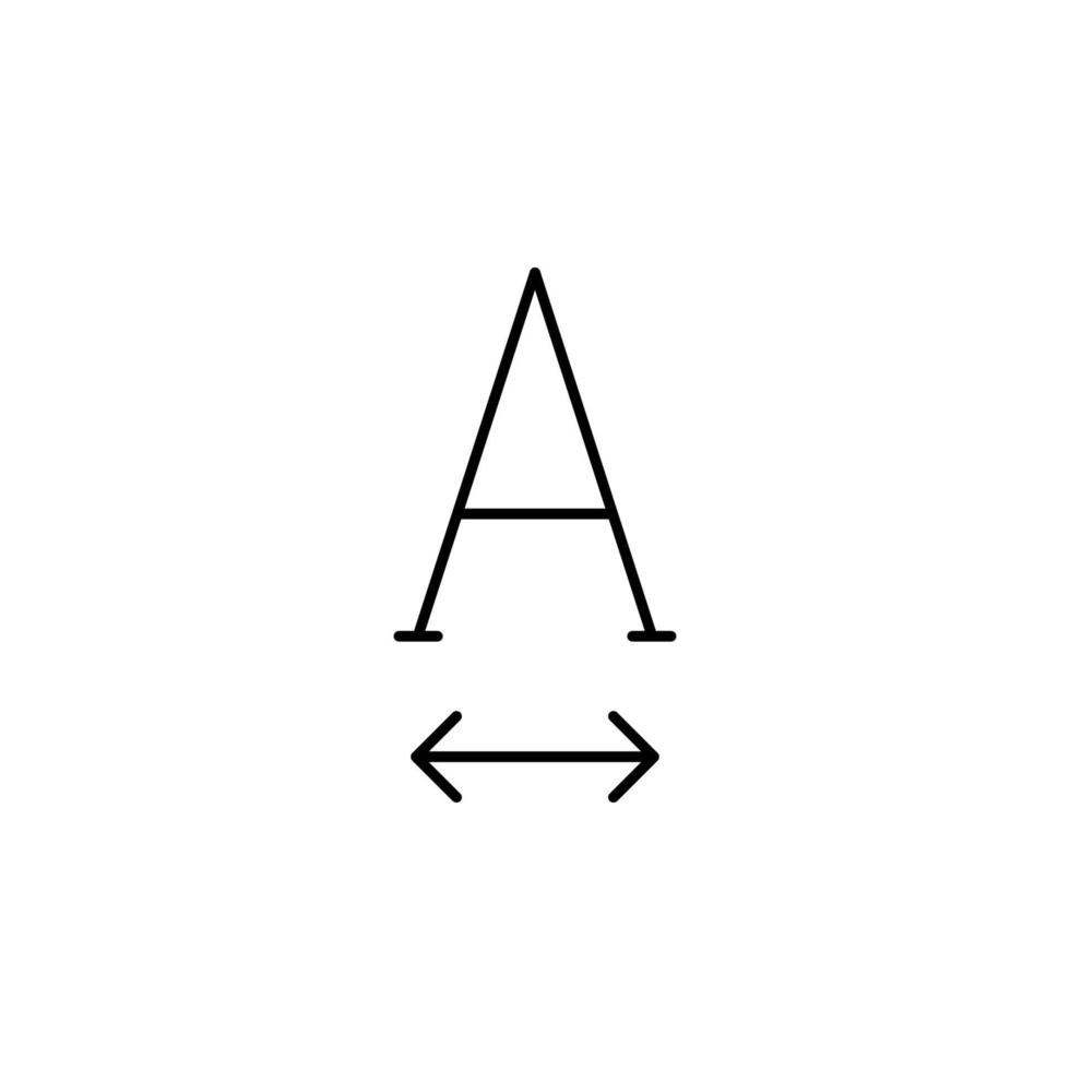 formato, altura, línea vector icono