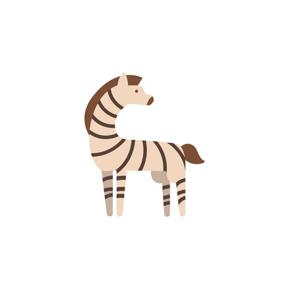 cebra, animal, zoo vector icono