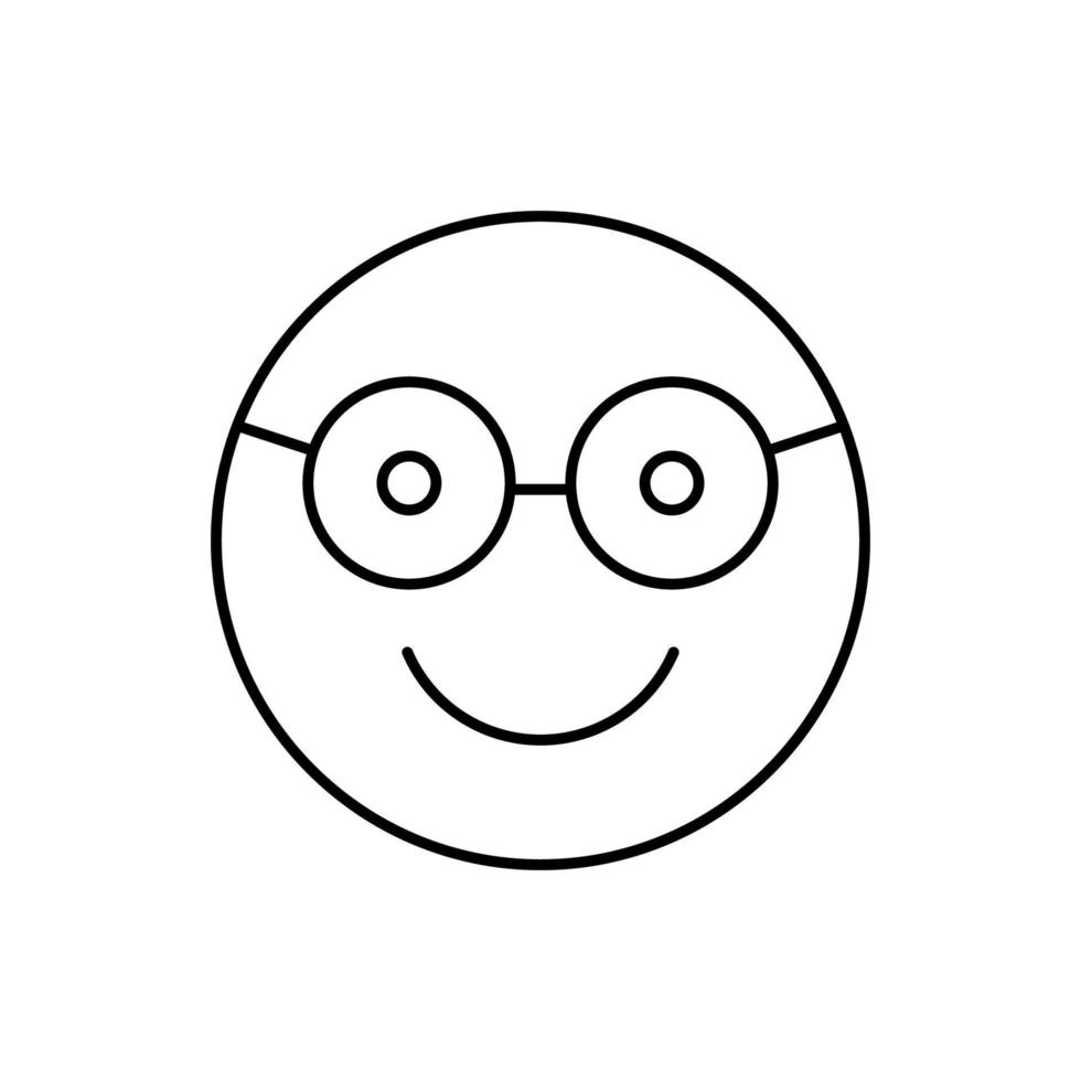nerd, Gafas de sol, emociones vector icono