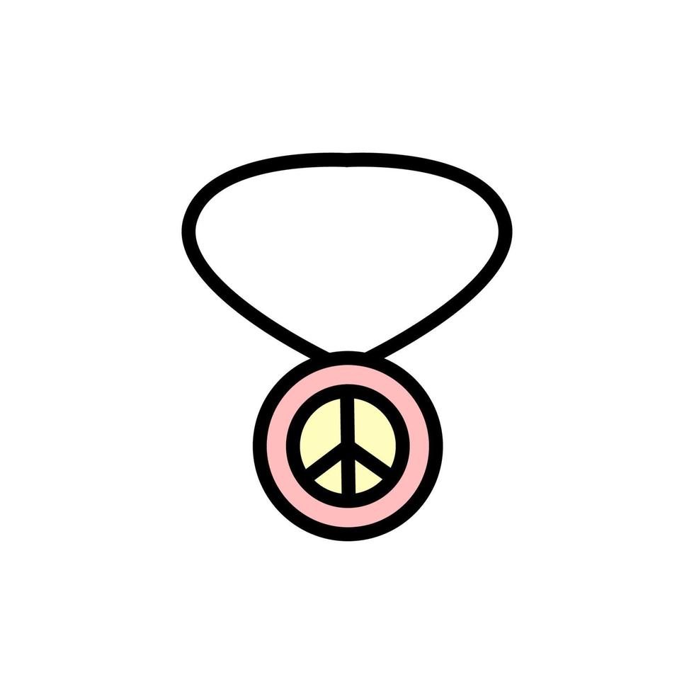 collar, paz vector icono