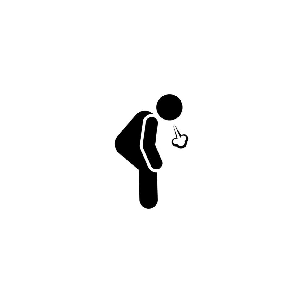 Puke, man, vomit vector icon