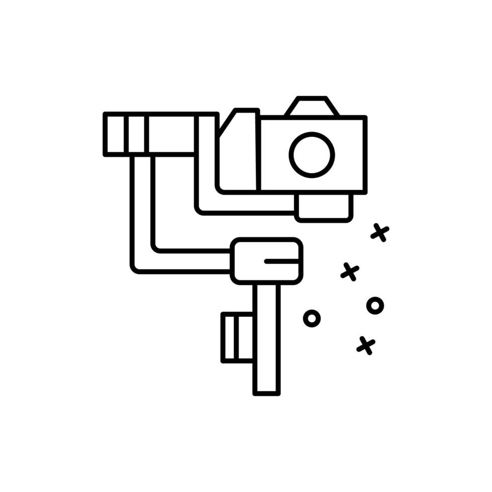 Gimbal, camera, cinema vector icon