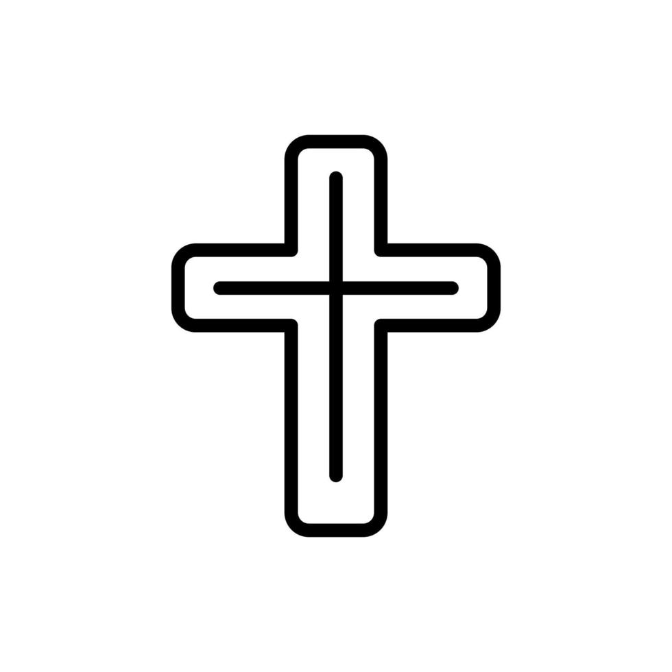 cruzar cristiandad vector icono