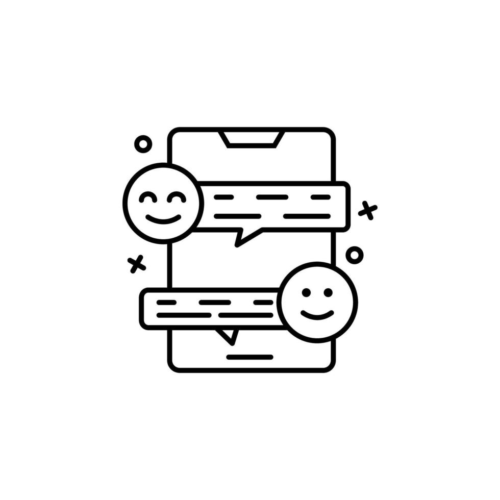 Apps chat smile phone friends vector icon