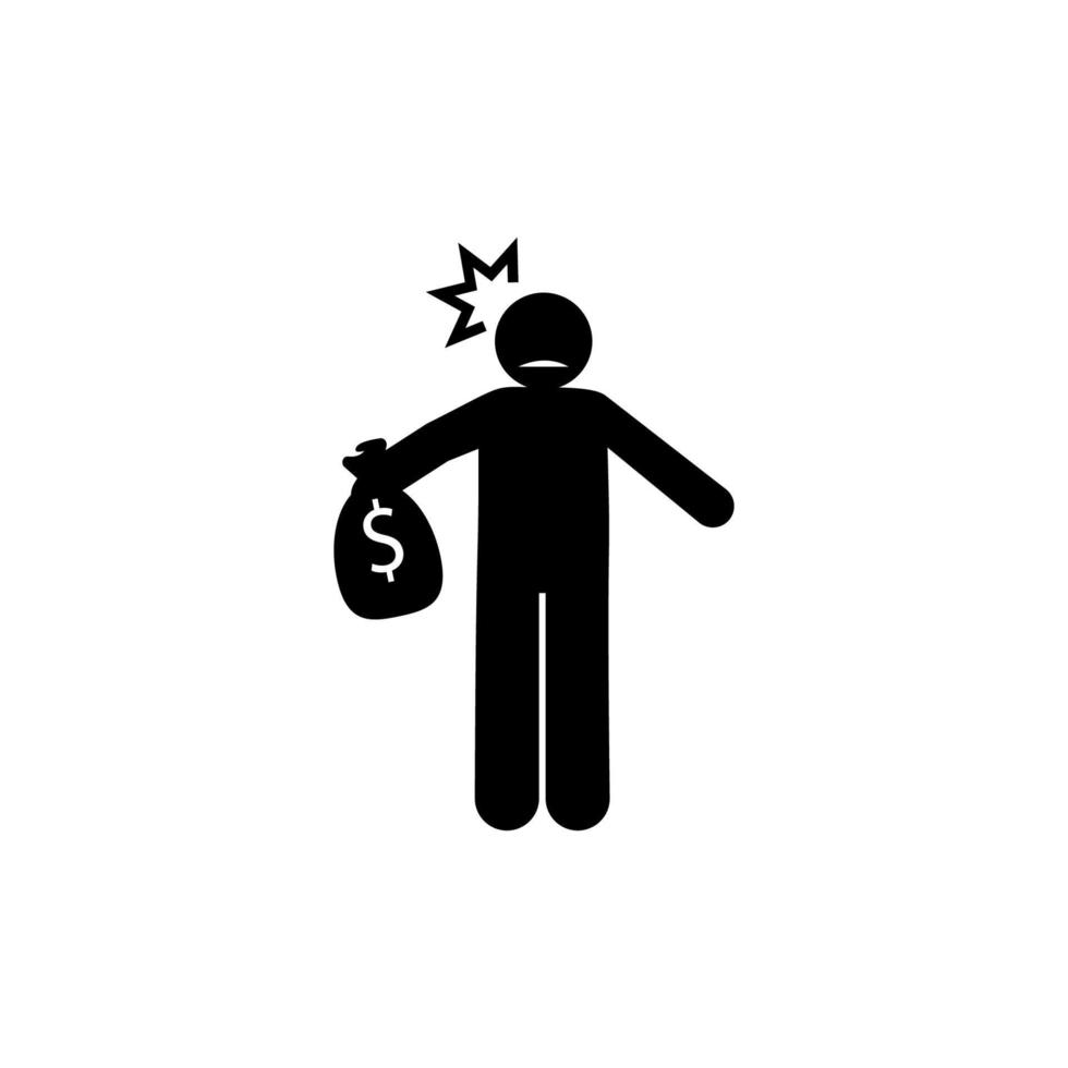 Money, stingy, thrifty vector icon