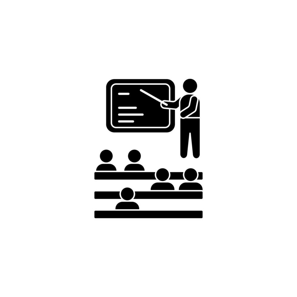 Blackboard trainer chairs vector icon