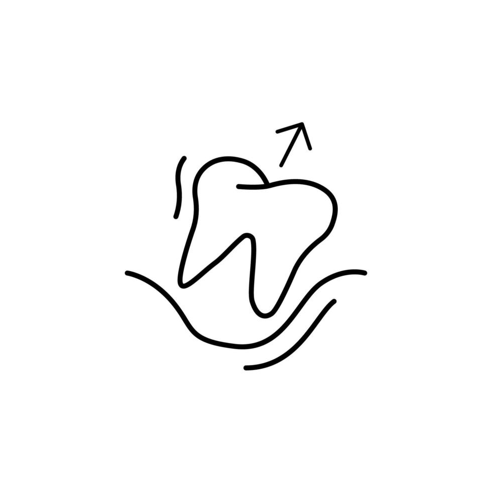 Tooth extraction arrow up vector icon