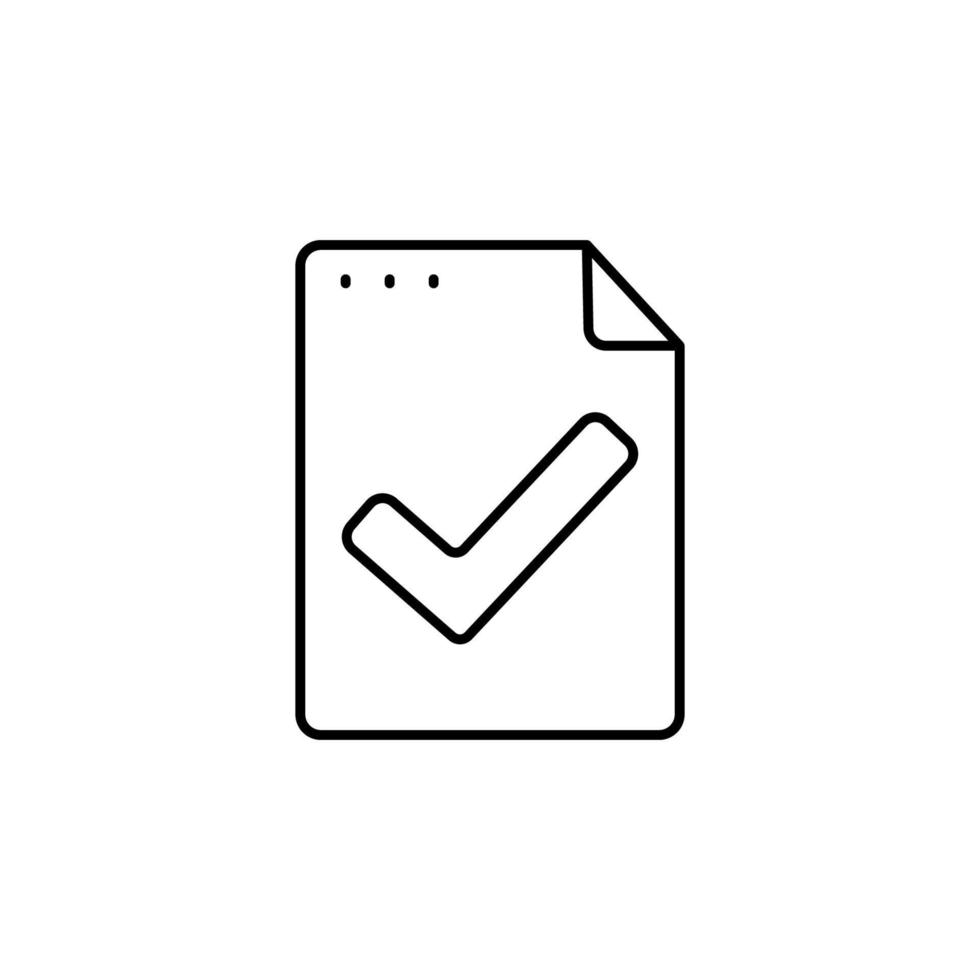 File, document, check mark vector icon