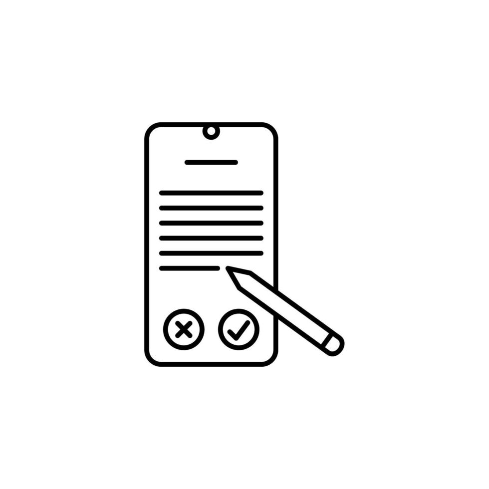 Writing mobile vector icon