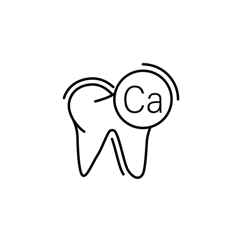 Ca tooth vector icon